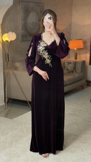 فستان توليب بنفسجي