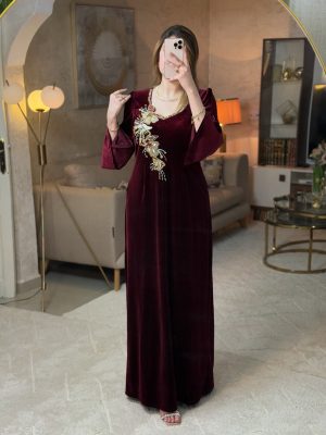 فستان توليب احمر