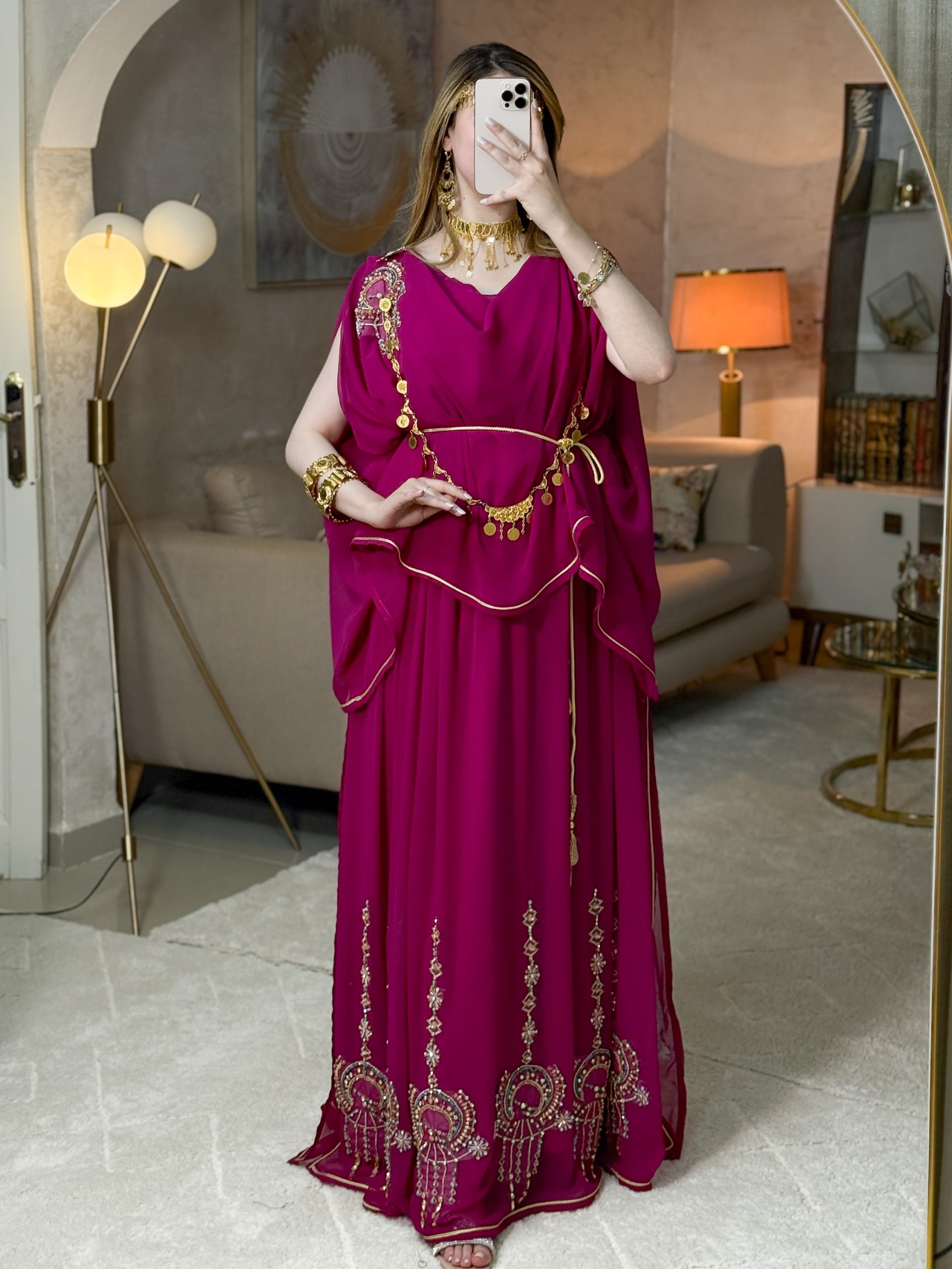 ملحفة شاوية - فوشيا - Image 2
