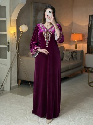 فستان فيروز-فوشيا