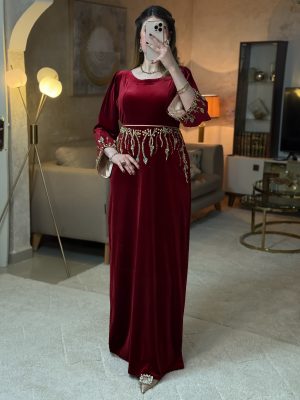 فستان غصن -احمر