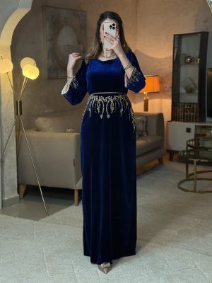 فستان غصن - ازرق ملكي