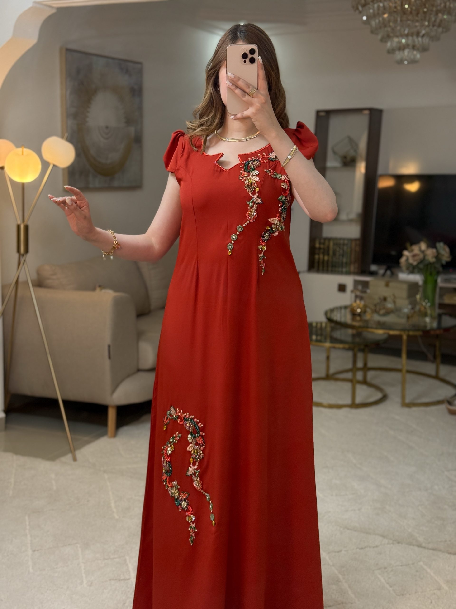 فستان لمسة برتقالي - Image 3