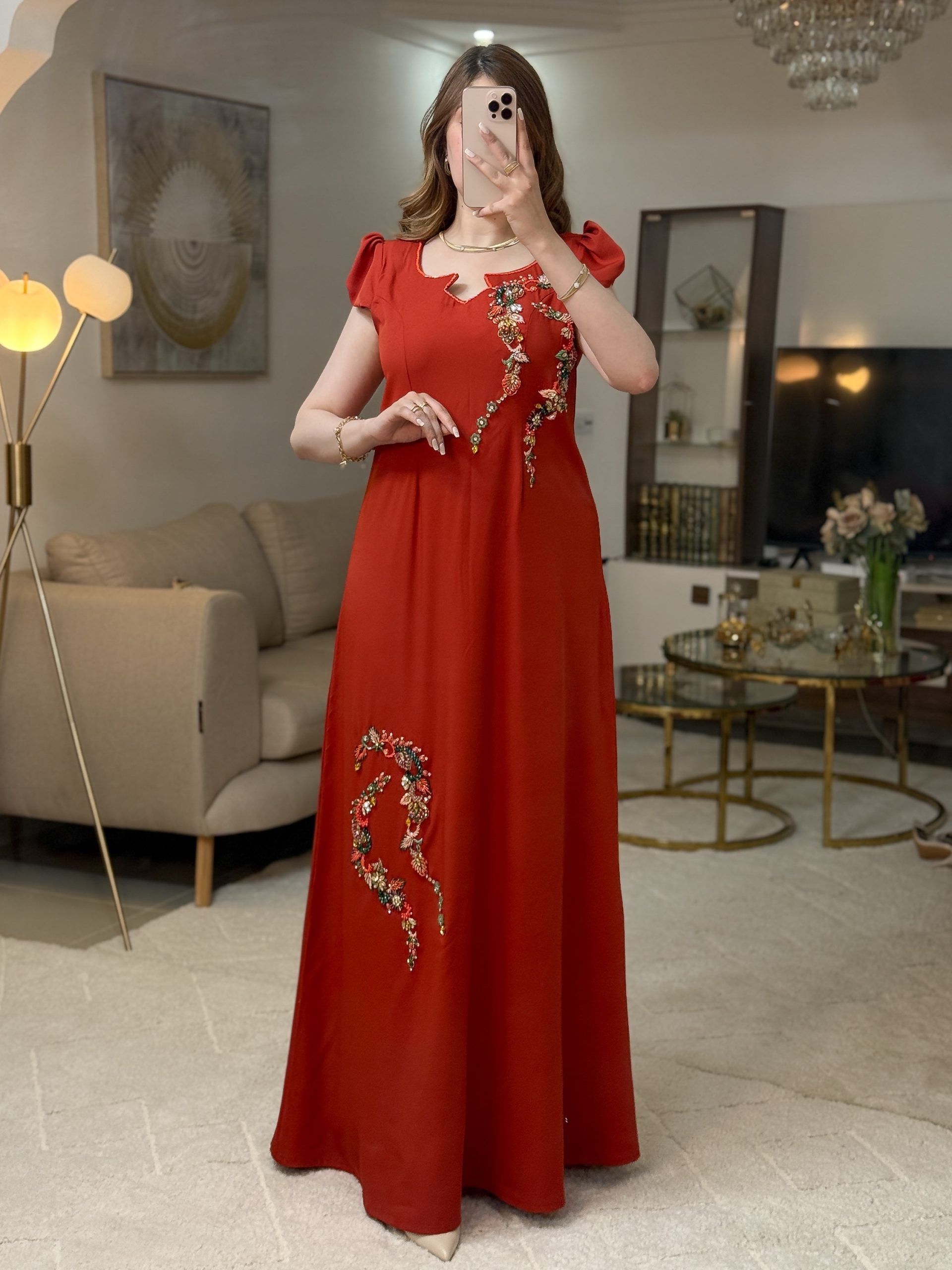 فستان لمسة برتقالي - Image 2