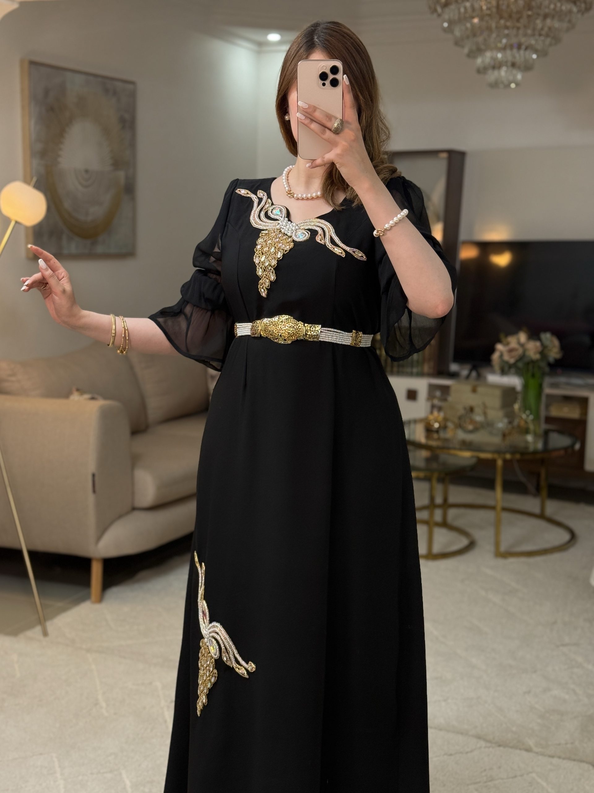 قندورة الماسة اسود - Image 4