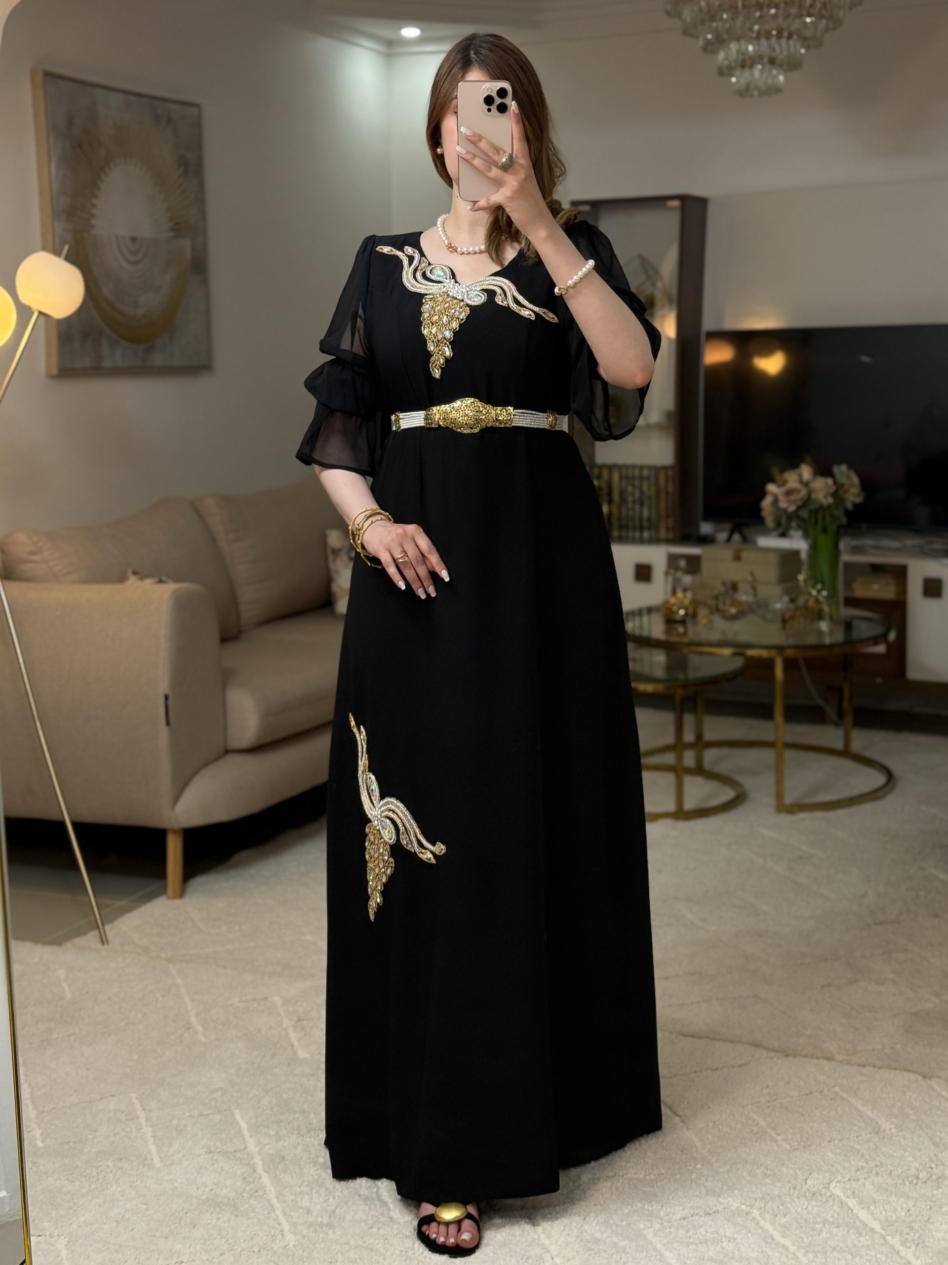 قندورة الماسة اسود