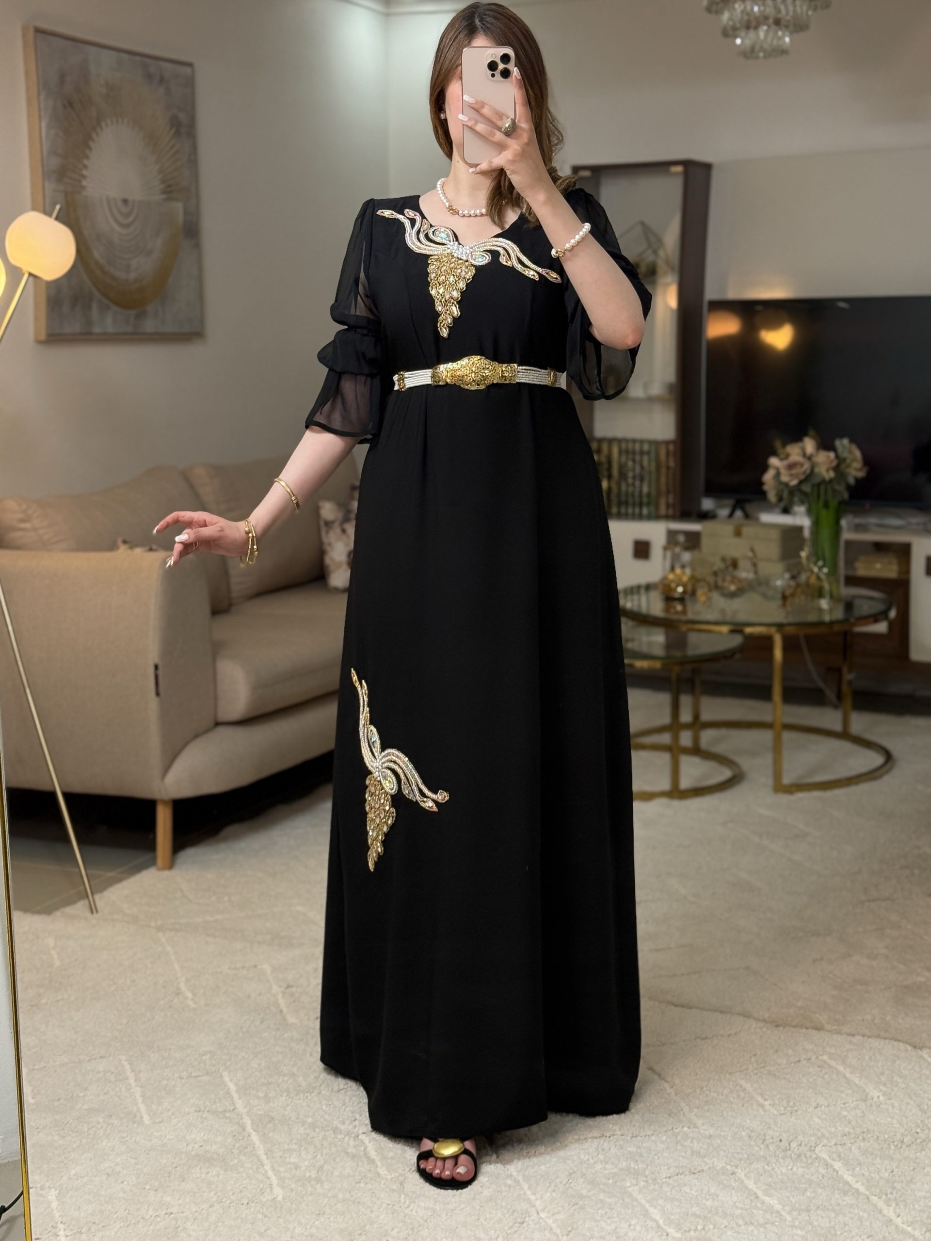قندورة الماسة اسود - Image 2
