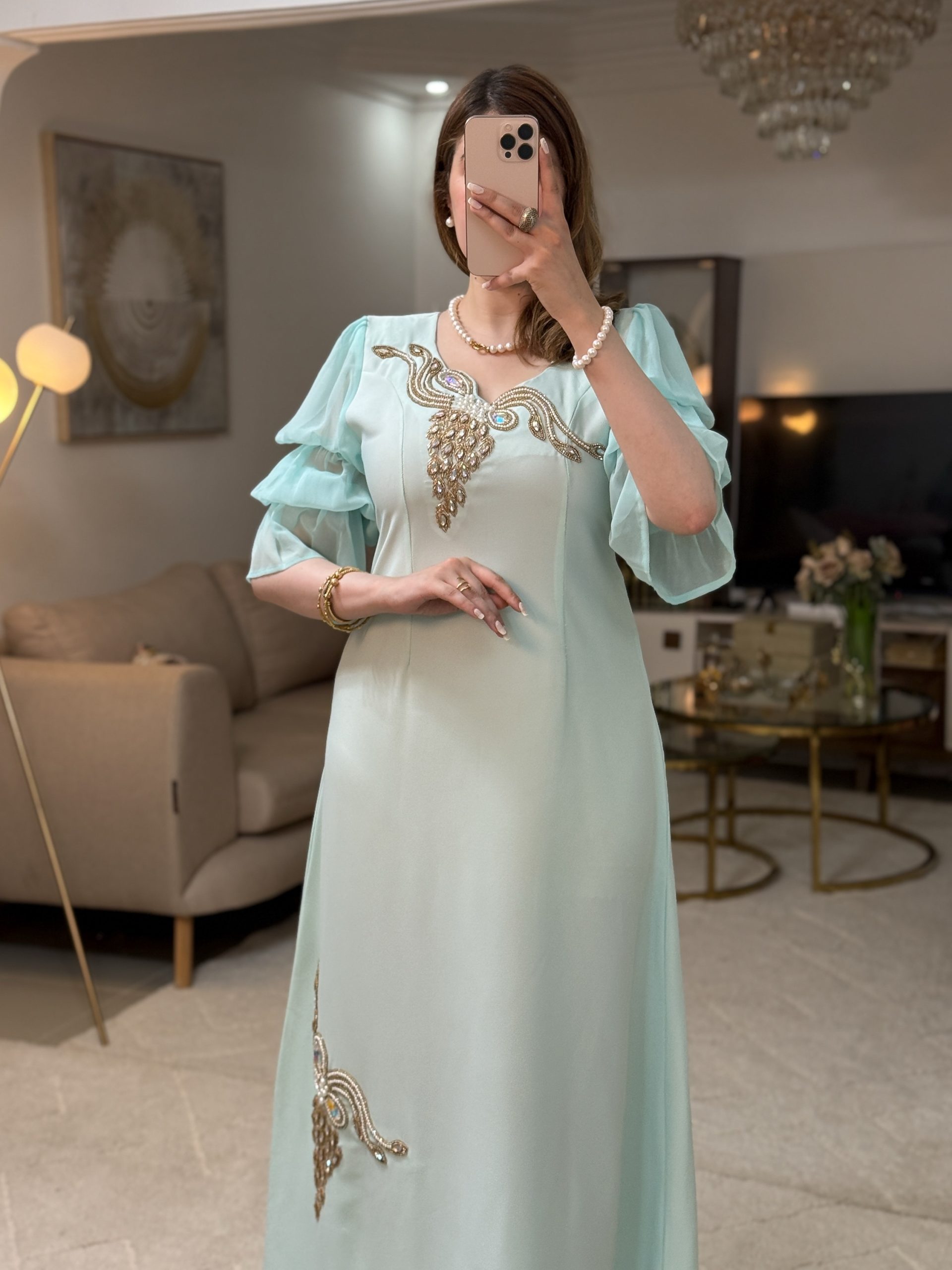 فستان الماسة ازرق - Image 3