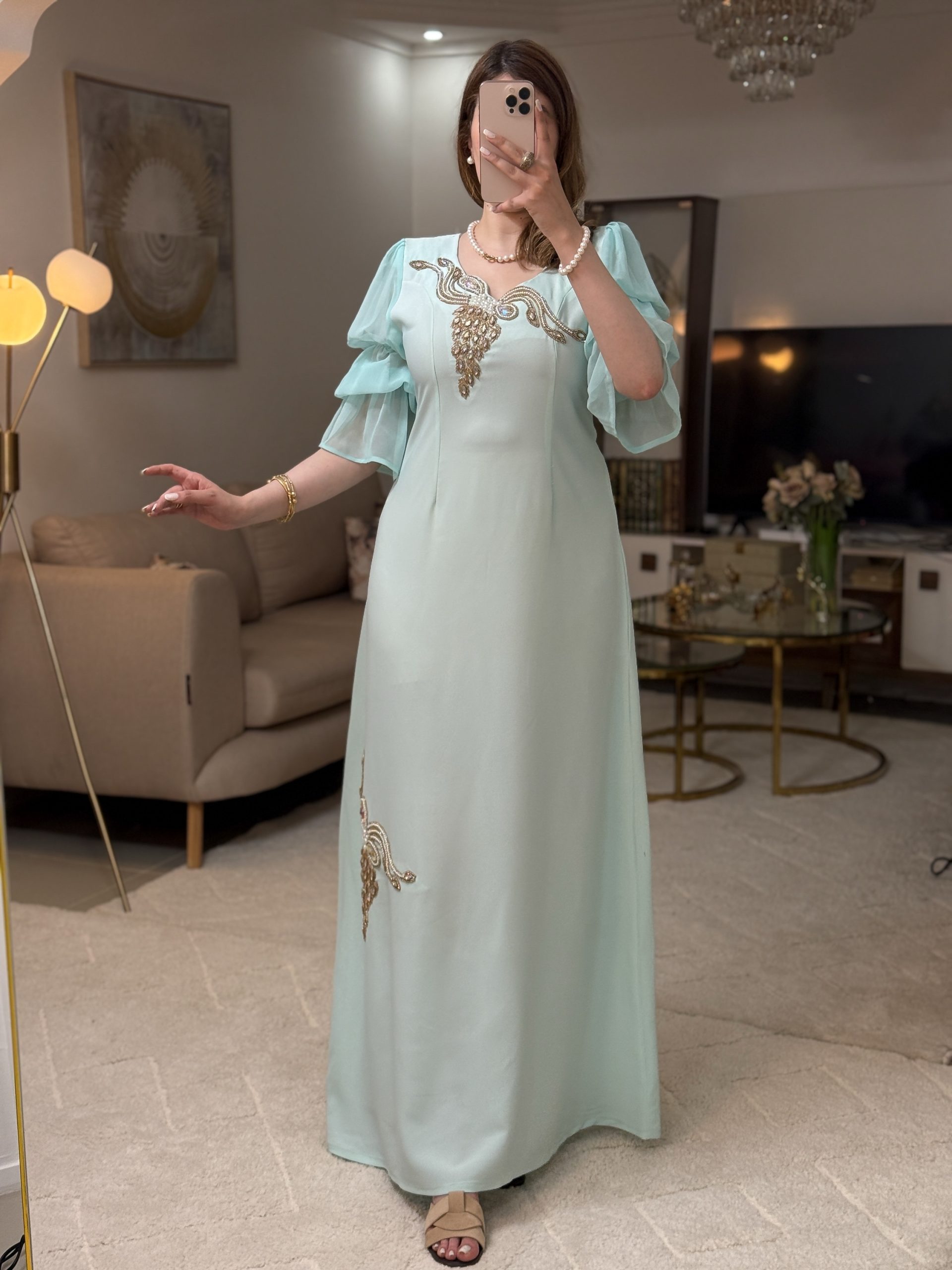 فستان الماسة ازرق - Image 2