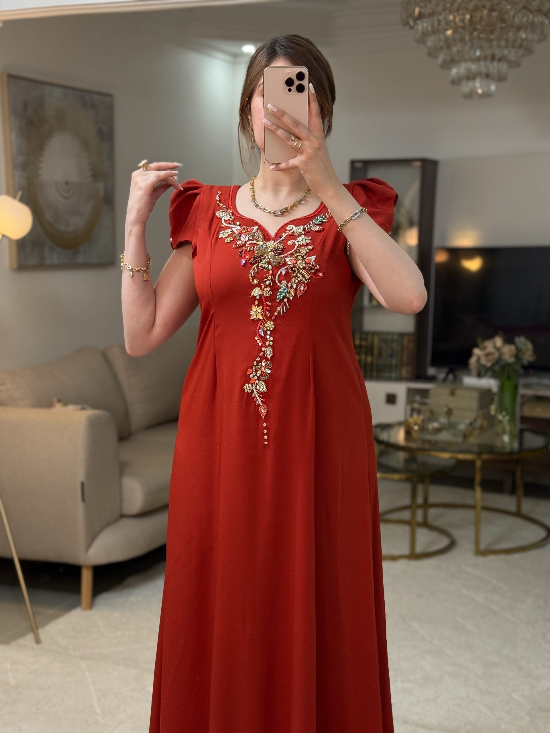 فستان فراشة برتقالي - Image 4
