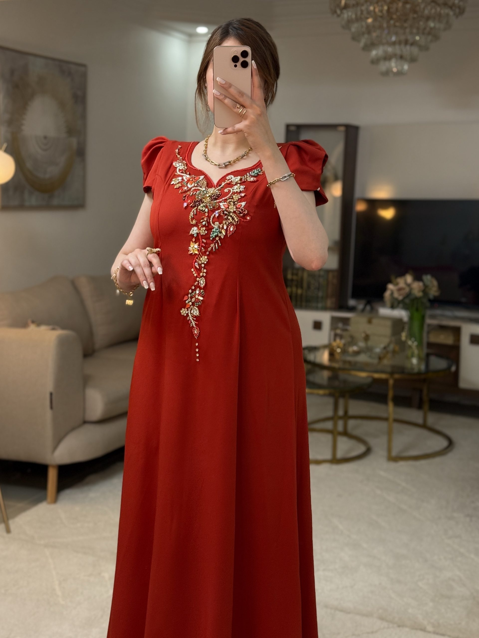 فستان فراشة برتقالي - Image 3