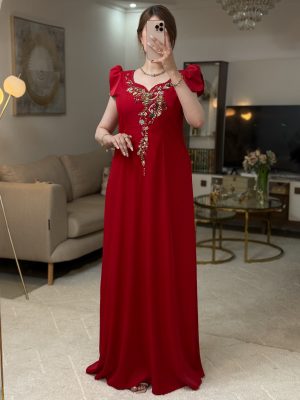 فستان فراشة احمر